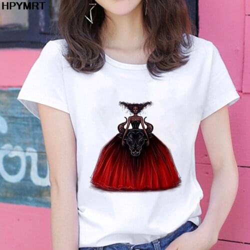 New T-shirt Womens Cow Skirt Beauty Girl Printed Top Female T Shirts Ladies Clothes Retro Aesthetics Fashion Tshirt Clothing