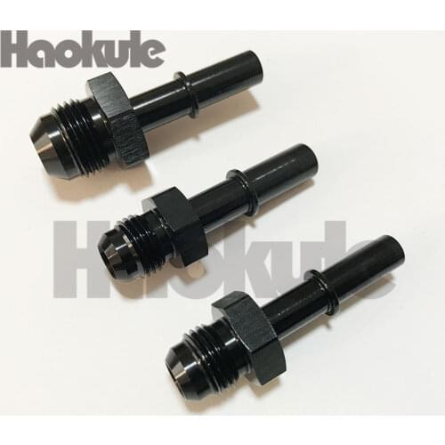 PERFORMACE AN6 TO 5/16'' MALE HARD TUBE QUICK CONNECT ALUMINIUM HOSE ENDS BLUE