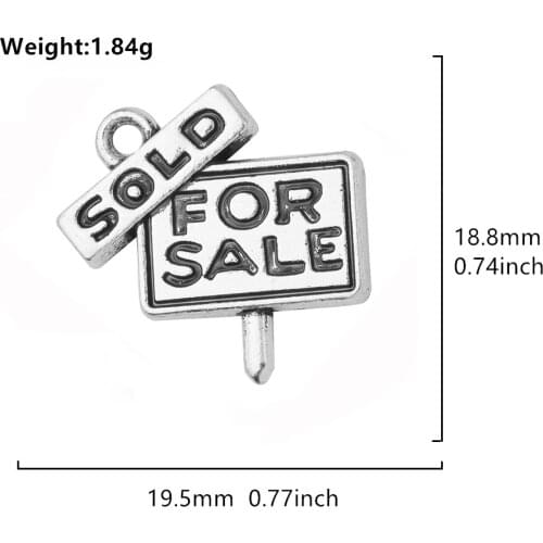 SOLD FOR SALE message words tag Charm Accessories Charm Jewelry Alphabet Charm jewelry findings pendan charms for jewelry making
