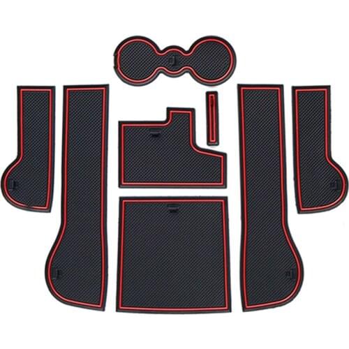 Anti-Slip Gate Slot Mat Rubber Coaster for Skoda Octavia A7 2013 2014 2015 2016 MK3 5E RS pre-Facelift Accessories Car Stickers