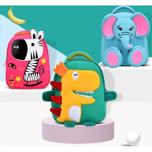 Baby Girl Kid 3D High-grade Mochila Cartoon Anti-lost Kindergarten School Bag for Baby Boy Dinosaur Monkey Waterproof Backpack