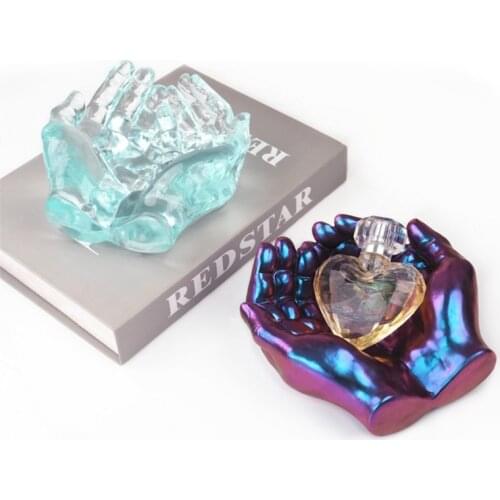 Double Hands Ashtray Crystal Epoxy Resin Mold DIY Dish Casting Silicone Mould
