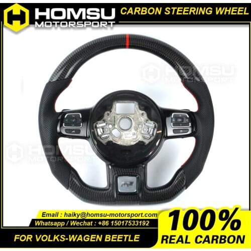 Custom alcanta ra led carbon fiber LED steering wheel For volkswagen beetle racing wheel convertible