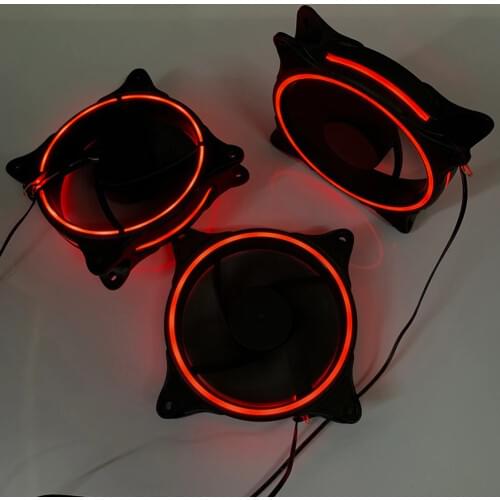 120mm PC Case Fan Halo Triple-Ring Chassis Cooling Fan Household Computer Accessories for Desktop Accessory