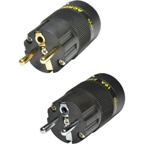 AHSY Audio speaker audio FP-02EU high-end DIY HIFI cable plug gold-plated/plated guy UE standard power IEC connector