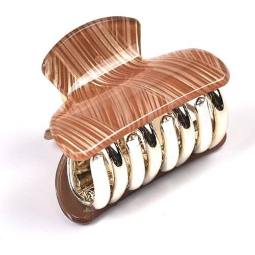 Come Shine Thicken Acrylic Diagonal Stripes Small Hair Claw Crab Hair Clip for Girls Her Claw Hair Accessories for Women 13014