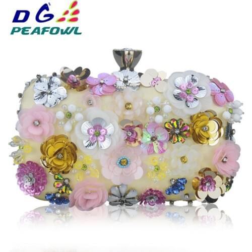 Lady colorful Floral Jacquard Day Clutches For women Flower Evening Clutch Bag Ladies Clutches Bags Female Floral Wedding Purses