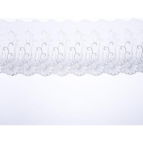 1 meter Lace Trim Ribbon 9 cm 17 cm Embroidered Floral Off White for Dress Garment Cotton Lace Fabric DIY Clothing Sewing Cusack