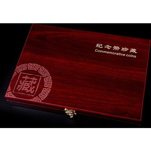 100Pcs Coins Wooden Box Safety Display Cases Coin Collection Storage Container E8BD