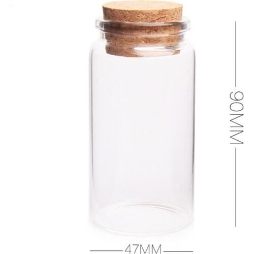 100pcs/lot 100ml empty glass bottle with wooden cork, cork stoppered bottle, glass jar used for storage