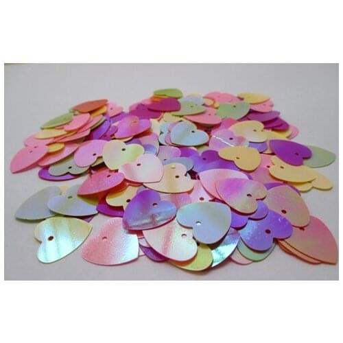 2000pcs multicolor Love heart Sequin & Paillette Sewing/Embellishment Findings about 17mm Garment Accessories 010001028