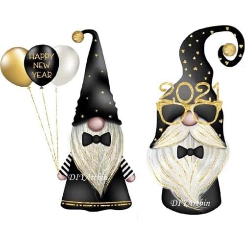 2021 Wedding Gnome Metal Cutting Dies For Birthday Greeting Cards Frame Die Embossing Craft Dies