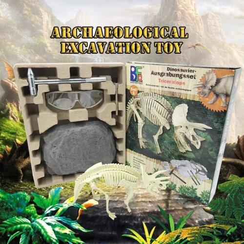 3D Stereo Effect DIY Triangle Dragon Puzzle Archaeological Parent-child Interaction Childrens Excavation Toy