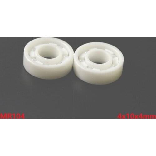 4/10pcs MR104 ZrO2 full Ceramic ball bearing 4x10x4mm Mini Zirconia ceramic ball bearings 4*10*4mm fishing reel bearing
