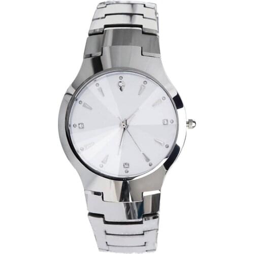 50% HOT SALES!!! Casual Couple Round Dial Calendar Alloy Linked Strap Analog Quartz Wrist Watch