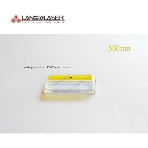 530nm IPL filter for spot size 40*8 crystal , changeable filter , sapphire IPL laser optic filters