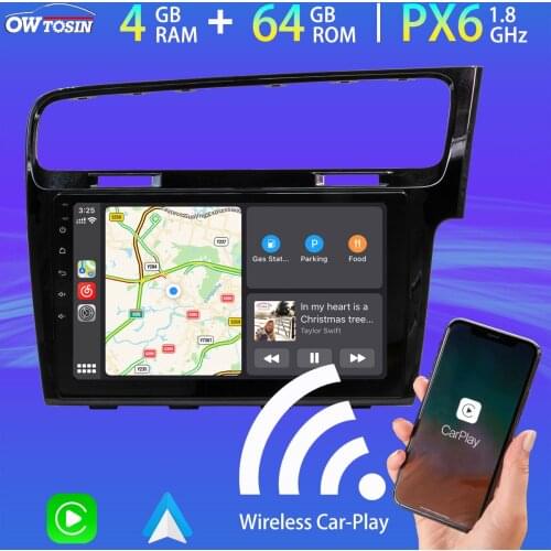 9" PX6 4GB+64GB Car Multimidia Android 10 for Volkswagen VW Golf 7 MK7 2013-2020 Right Hand Drive Radio GPS Wireless CarPlay DSP