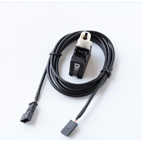 Car AUX-In USB Switch Audio Cable 3Pin Audio Rear Port for BMW E38 E39 E46 E53 X5