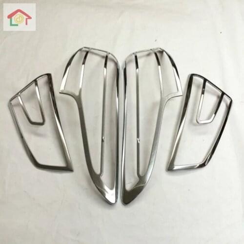 Car Styling Exterior Taillight Cover Trims For Nissan Qashqai J11 2016-2018 ABS Chrome Rear Light Lamp Frames Protector 4Pcs/set