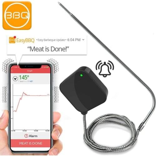 AidMax NanoL Wireless Remote Digital Kitchen Cooking Food Meat Thermometer with Probe for BBQ Smoker Grill Oven