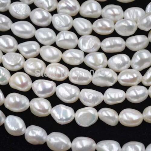 NEW LOTS 10 Strands 8*9-11mm Genuine Fresh Water Pearls Baroque Beads Strings