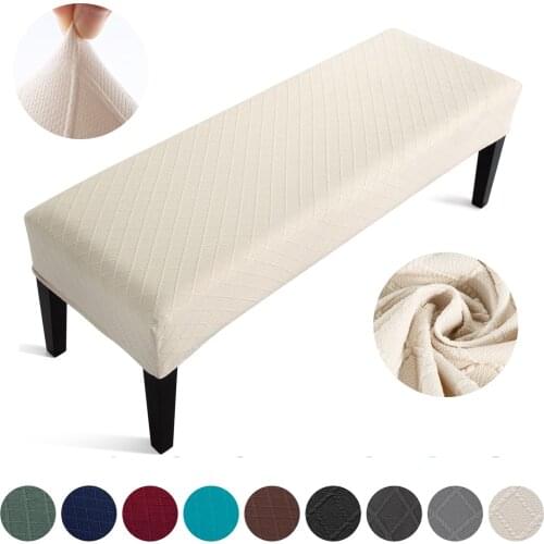 Chair Bench Covers Stretch Spandex Elastic Slipcover Seat Protector Bench Seat Cushion Slipcover for Living Room Kitchen Bedroom