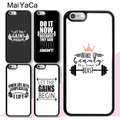 MaiYaCa Workout Motivation fitness Gym quotes Case For iphone 12 mini 11 Pro MAX X XR XS MAX SE 2020 6S 7 8 Plus 5S Cover