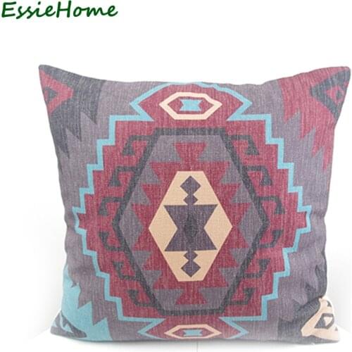 ESSIE HOME Digital Print Antique Cotton Linen Kilim Pattern Pattern Modern Decor Pillow Case Cushion Cover Throw Factory Direct