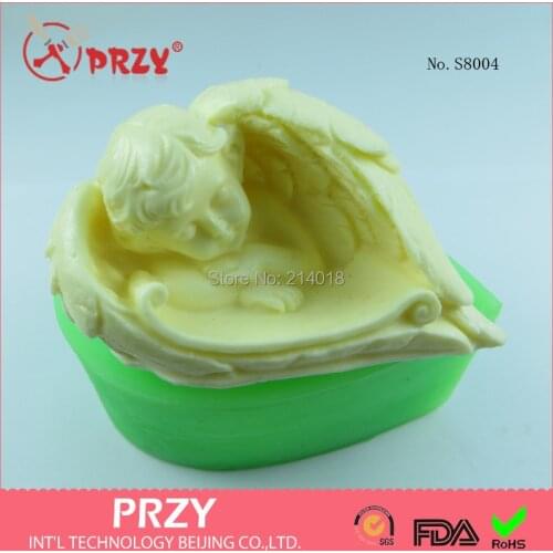 Soap Mold Fondant Cake Decoration Mold Wings Angel Handmade Soap Mold No.s8004 Wings of an Angel Modelling Silicon Moulds PRZY