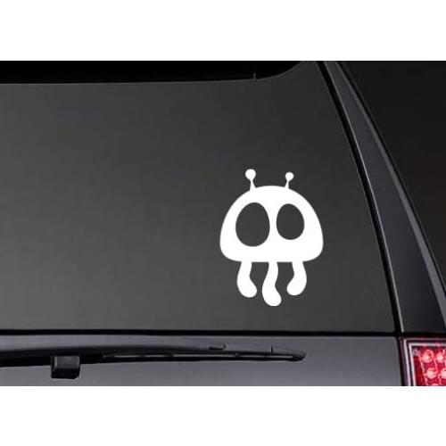 Jellyfish Alien Stickers Window Door Decal Vinyl Car Decals Cool Decor White Pattern Modern Decoration ZP0447