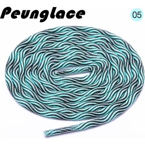 Quality PeungLace 1000 pair Polyester Sneaker Boot Lace with Strips Strong Striped Round Shoelaces