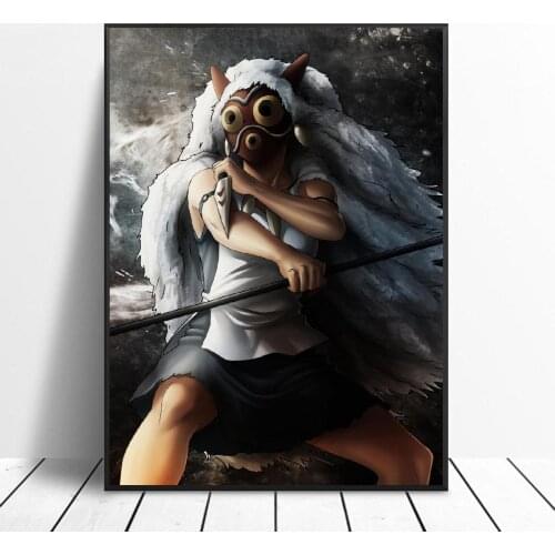 Mononoke Canvas Painting Art Print Poster Picture Wall Modern Minimalist Bedroom Living Room Decoration