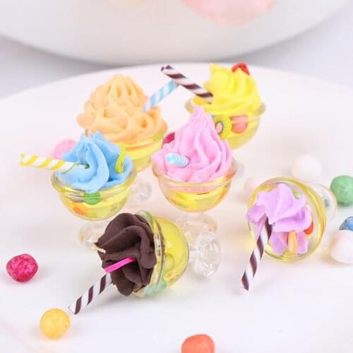 1:12 Dollhouse Miniature Ice Cream Cup Model Dolls Kitchen Food Accessories