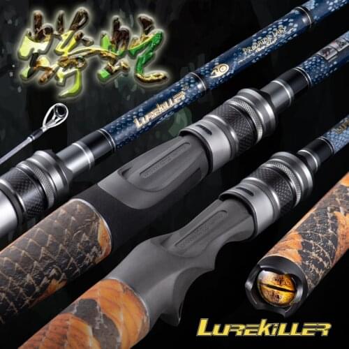 Lurekiller New Japan Full Fuji Parts Carbon Spinning/Casting Rod 2.1M/2.4M Carbon Handle Bass Rod Lure Fishing Rod