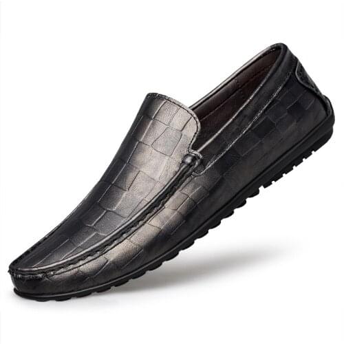 New Men Casual Shoes Fashion Men Shoes Genuine Leather Men Loafers Moccasins Slip On Mens Flats Male Driving Shoes