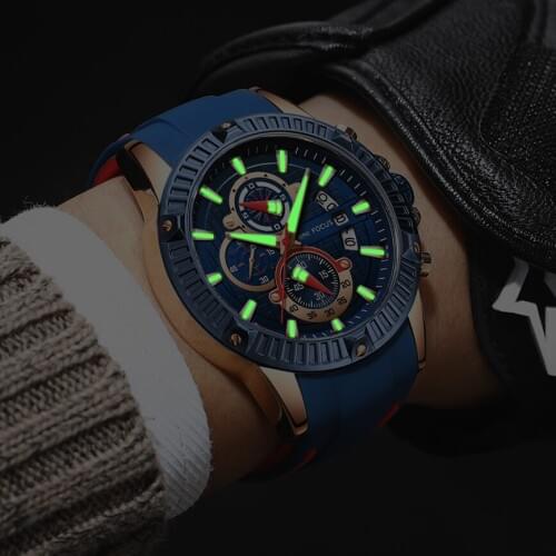 MINIFOCUS Fashion Brand Military Mens Sport Wristwatch Men Quartz Watches Male Waterproof Silicone Watch Relogio Masculino +Box