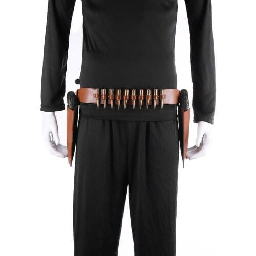 Adult Cospty Soft PU Waist Holster Foam Decoration Cosplay Costume Revolver Fake Bullet Medieval Simulation Weapon