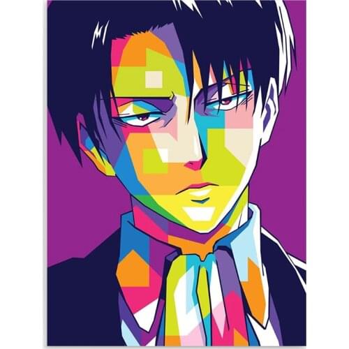 HD Printed Attck on Titan Poster Wall Art Japan Anime Canvas Painting Home Decor Bedroom Modular Levi Ackerman Pictures Framed