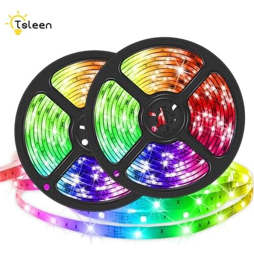 2021 NEW 5m Super Bright Decoration Waterproof/NO-Waterproof LED Strip Light SMD 2835 DC12V RGB Flexible diode ribbon Lamp Home