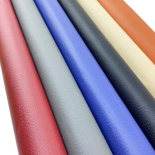 Self-adhesive Lychee Leather Back Rubber Leather Patch Sofa Soft Bag Refurbished Car Interior with Rubber Paste Designer Fabric