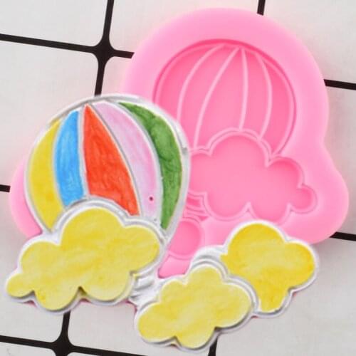 Hot Air Balloon Cloud Silicone Mold Fondant Molds DIY Baby Birthday Cake Decorating Tools Cookie Baking Candy Chocolate Moulds