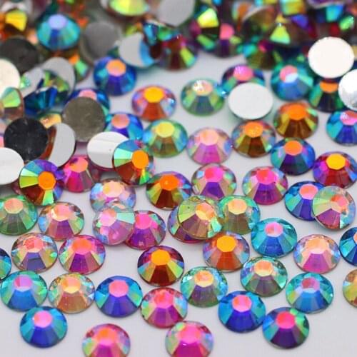 2-6mm Mix Color Resin Flatback Non Hot Fix Rhinestones Glue on Nail Art Rhinestones for DIY Shoes Bags Home Decoration