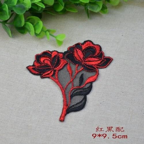 The embroidery cloth with applique flower patch DIY Posts accessories [5th081]