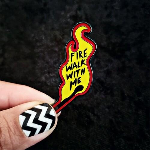 Twin Peaks Fire Walk With Me Lapel Pin Burning Match Badge David Lynch Suspense Crime Murder TV Show Fans Great Collection