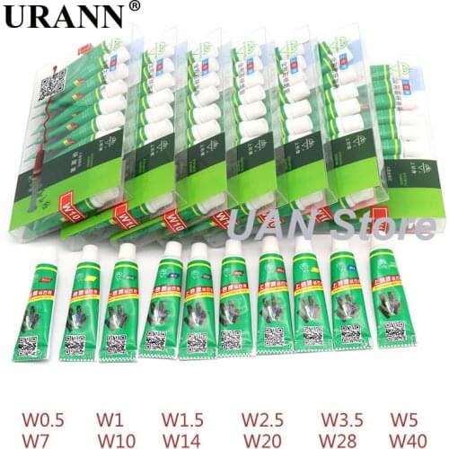 URANN 6PCS W0.5~W40 Diamond abrasive paste needle tube grinding polishing paste lapping compound