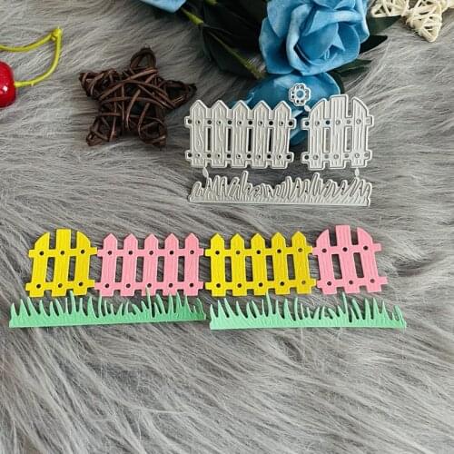 Fence grass with flower scrapbook die Metal Cutting Dies DIY Scrapbook Paper Cards Embossing Craft Die Cut handmade craft