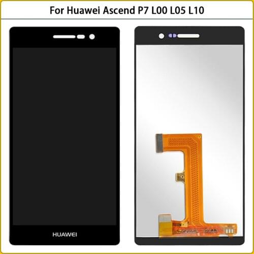 Original 5.0" For Huawei P7 LCD Display Touch Screen Panel Digitizer Assembly For Huawei Ascend P7 L00 L05 L10 LCD Screen Replac