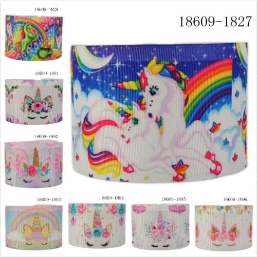 10yards - different size - Unicorn ribbon-Pink unicorn - Cutie/Glitter Unicorn printed grosgrain ribbon/satin ribbon