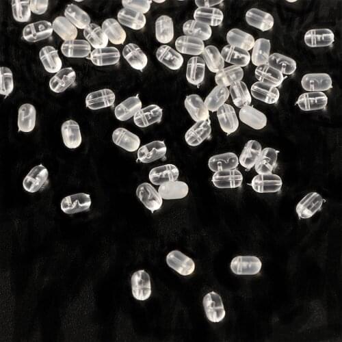 100 Pcs/lot Transparent Fishing Cross Beads Plastic Clear Beads Double Drill Beads Carp Fishing Accessories