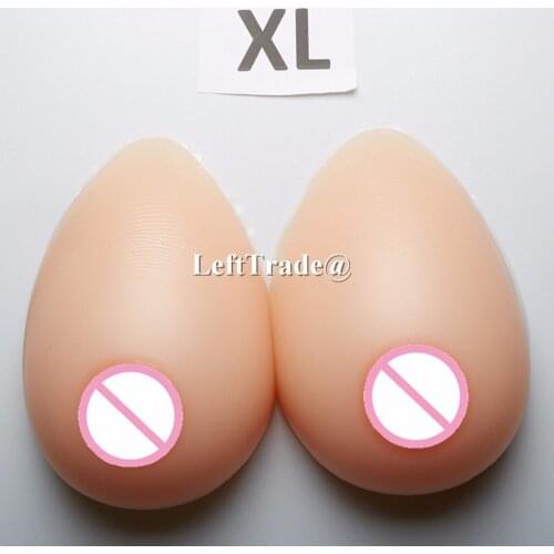 1000g nude skin tone tan skin big breast form silicon fake boobs for shemale drag queen D cup size